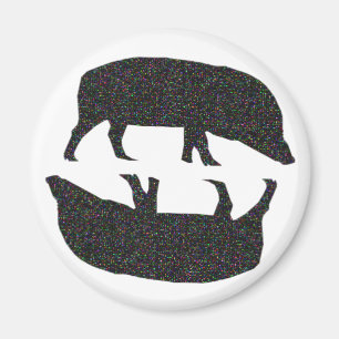Sparkly Pigs Magnet
