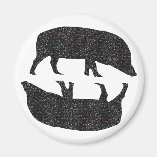 Sparkly Pigs Magnet (Voorkant)