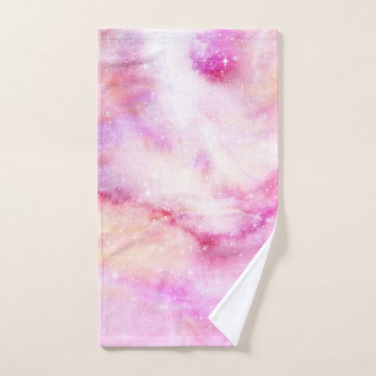 Sparkly Pink Achtergrond Bad Handdoek (Handdoek)