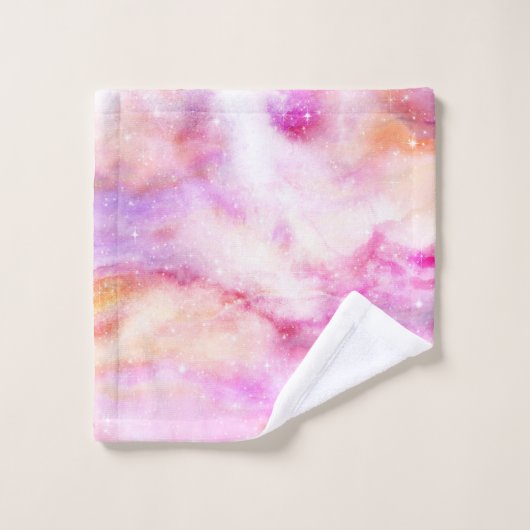 Sparkly Pink Achtergrond Bad Handdoek (Wasdoekje)
