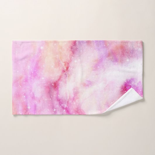 Sparkly Pink Achtergrond Bad Handdoek (Handdoek)