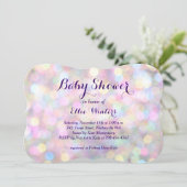 Sparkly Pink Baby shower Uitnodiging (Staand voorkant)