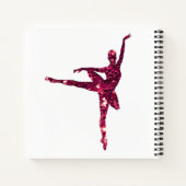 Sparkly Pink Ballerina dubbelzijdig Notitieboek (Achterkant)