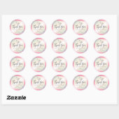 Sparkly Pink Bedankt voor uw aankoop Ronde Sticker (Vel)