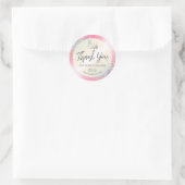 Sparkly Pink Bedankt voor uw aankoop Ronde Sticker (Tas)