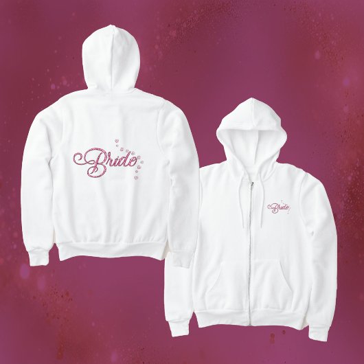 Sparkly Pink Bride Hoodie
