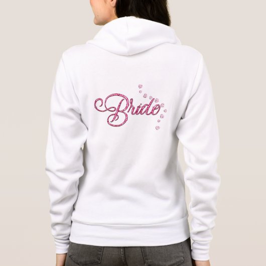 Sparkly Pink Bride Hoodie (Achterkant)