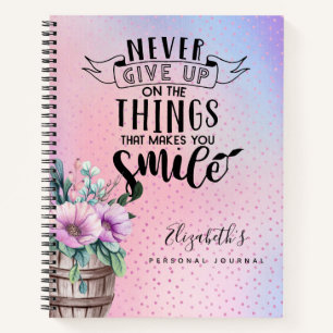 Sparkly Pink Girls Personal Journal geeft nooit op Notitieboek