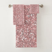 Sparkly Pink Glitter Bad Handdoek (Insitu)