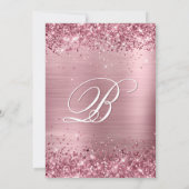 Sparkly Pink Glitter en Folie 50e verjaardag Kaart (Achterkant)