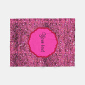 Sparkly Pink Glitter Fleece Deken (Voorkant (Horizontaal))