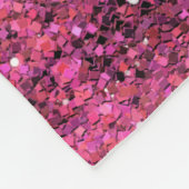 Sparkly Pink Glitter Fleece Deken (Hoek)