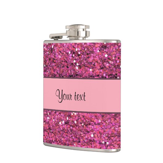Sparkly Pink Glitter Heupfles (Links)