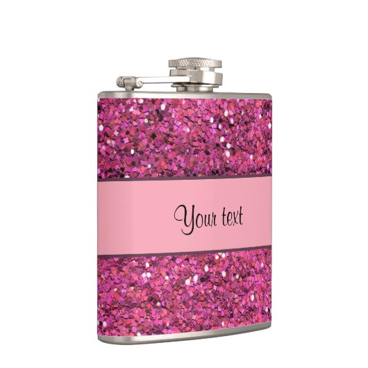 Sparkly Pink Glitter Heupfles (Rechts)