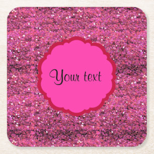 Sparkly Pink Glitter Kartonnen Onderzetters