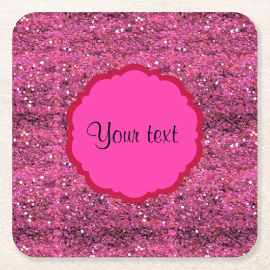 Sparkly Pink Glitter Kartonnen Onderzetters (Voorkant)