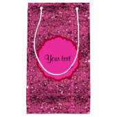Sparkly Pink Glitter Klein Cadeauzakje (Voorkant)