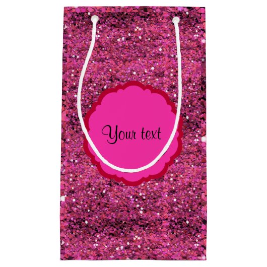 Sparkly Pink Glitter Klein Cadeauzakje (Voorkant)