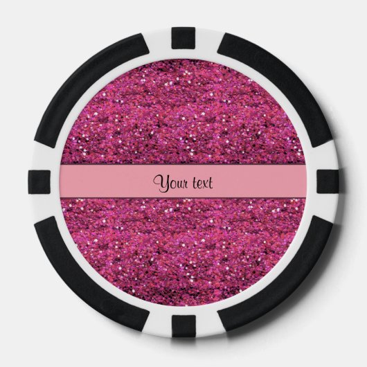 Sparkly Pink Glitter Poker Chips (Voorkant)