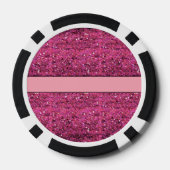 Sparkly Pink Glitter Poker Chips (Achterkant)