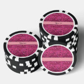 Sparkly Pink Glitter Poker Chips (Opstapeling)