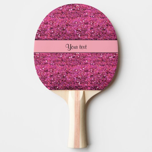 Sparkly Pink Glitter Tafeltennisbatje (Voorkant)