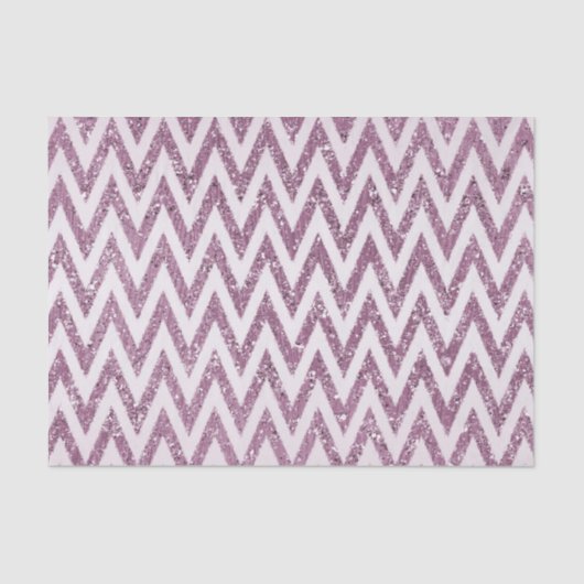 Sparkly Pink Glittery Chevron Tissuepapier (Voorkant)