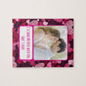 Sparkly Pink Hearts Deel mijn frietjes Legpuzzel (Horizontaal)