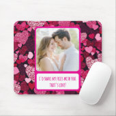 Sparkly Pink Hearts Deel mijn frietjes Muismat (Met muis)