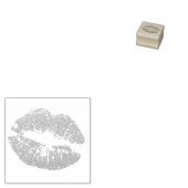 Sparkly Pink Lips Rubberstempel (Gestempeld)