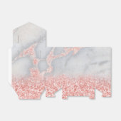 Sparkly Pink Rose Gold Bohemian Marmer Bedankdoosjes (Uitgevouwen)