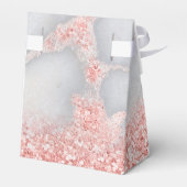 Sparkly Pink Rose Gold Bohemian Marmer Bedankdoosjes (Achterkant)