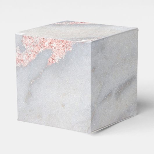 Sparkly Pink Rose Gold Bohemian Marmer Bedankdoosjes (Voorkant Zijde)