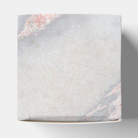 Sparkly Pink Rose Gold Bohemian Marmer Bedankdoosjes (Bovenkant)