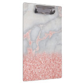 Sparkly Pink Rose Gold Bohemian Marmer Klembord (Rechts)