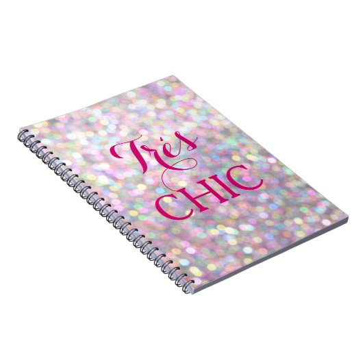 Sparkly Pink ZEER CHIC Notitieboek (Rechterzijde)