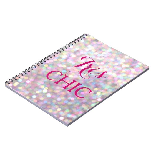 Sparkly Pink ZEER CHIC Notitieboek (Linkerzijde)
