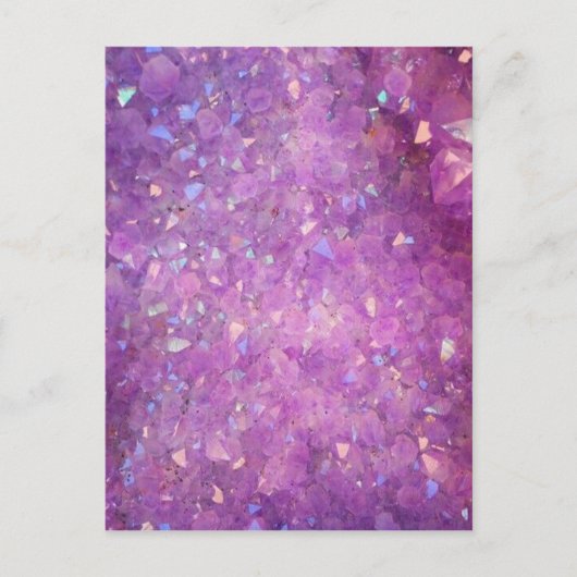 Sparkly Pinky Paarse Aura Crystals Briefkaart (Voorkant)