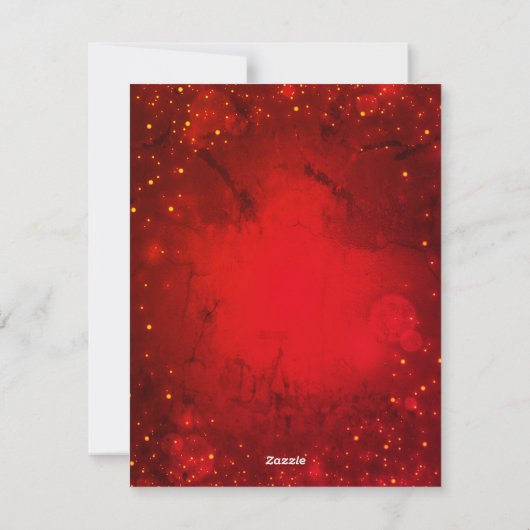 Sparkly, Prachtig, Schitterend, Red Holiday Card Feestdagenkaart (Achterkant)