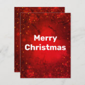 Sparkly, Prachtig, Schitterend, Red Holiday Card Feestdagenkaart (Voorkant / Achterkant)