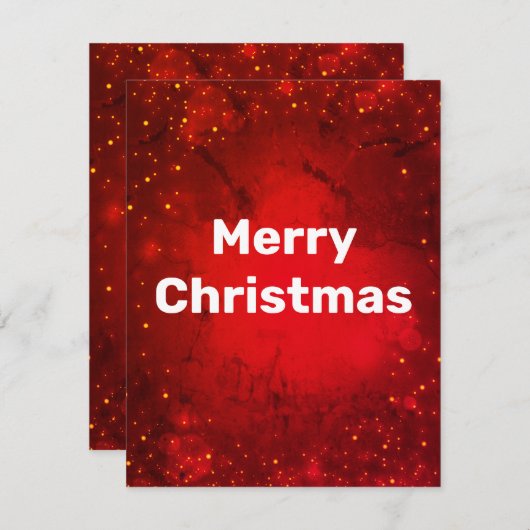 Sparkly, Prachtig, Schitterend, Red Holiday Card Feestdagenkaart (Voorkant / Achterkant)