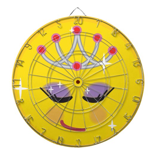 Sparkly Princess Emoticon Dartbord (Voorkant)