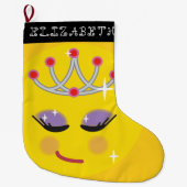 Sparkly Princess Emoticon Grote Kerstsok (Voorkant)