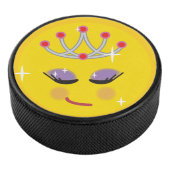 Sparkly Princess Emoticon Hockey Puck (3/4)