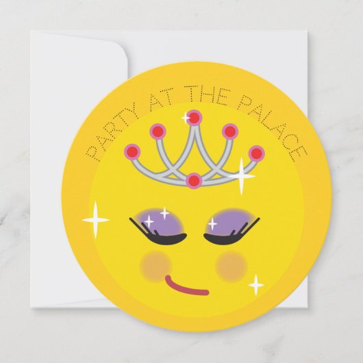 Sparkly Princess Emoticon Kaart (Voorkant)