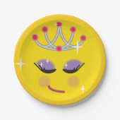 Sparkly Princess Emoticon Papieren Bordje (Voorkant)