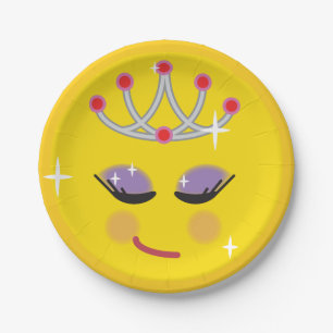 Sparkly Princess Emoticon Papieren Bordje