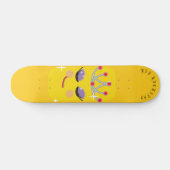 Sparkly Princess Emoticon Persoonlijk Skateboard (Horizontaal)