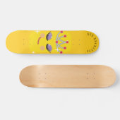 Sparkly Princess Emoticon Persoonlijk Skateboard (Horizontaal)