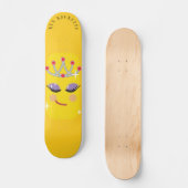 Sparkly Princess Emoticon Persoonlijk Skateboard (Voorkant)